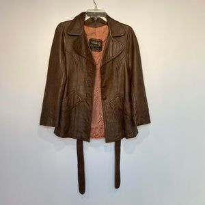Brown Leather Coat!